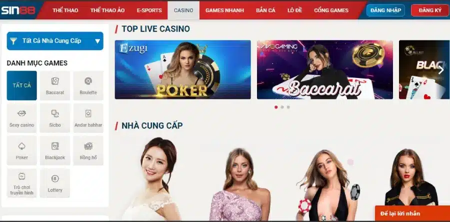 Chơi casino sin88d